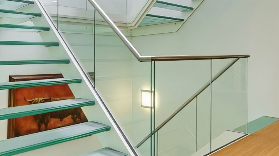 Treppenhaus mit Glasgeländer